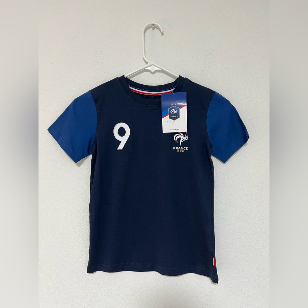France (FFF) Kids Navy Blue Cotton T-Shirt
